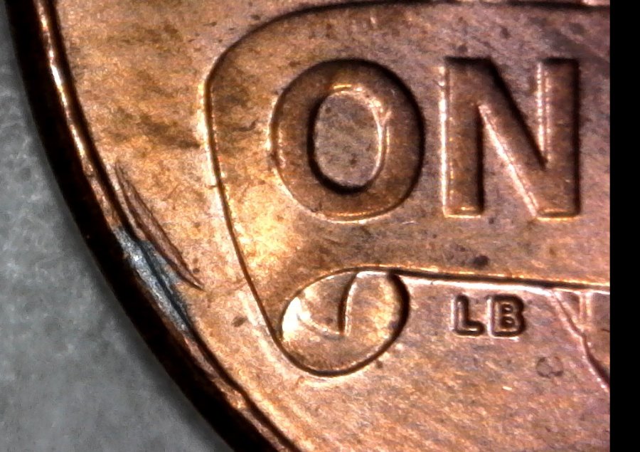 2013-P-Lincoln-Shield-Cent-Struck-Through-Shaved-Off-Rim-Burr-Found-CRH!